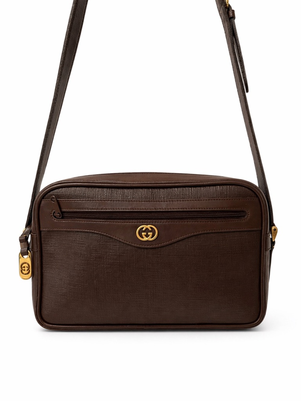 Vintage Gucci GG Monogram
Supreme Canvas/Leather Vintage 
Crossbody Bag